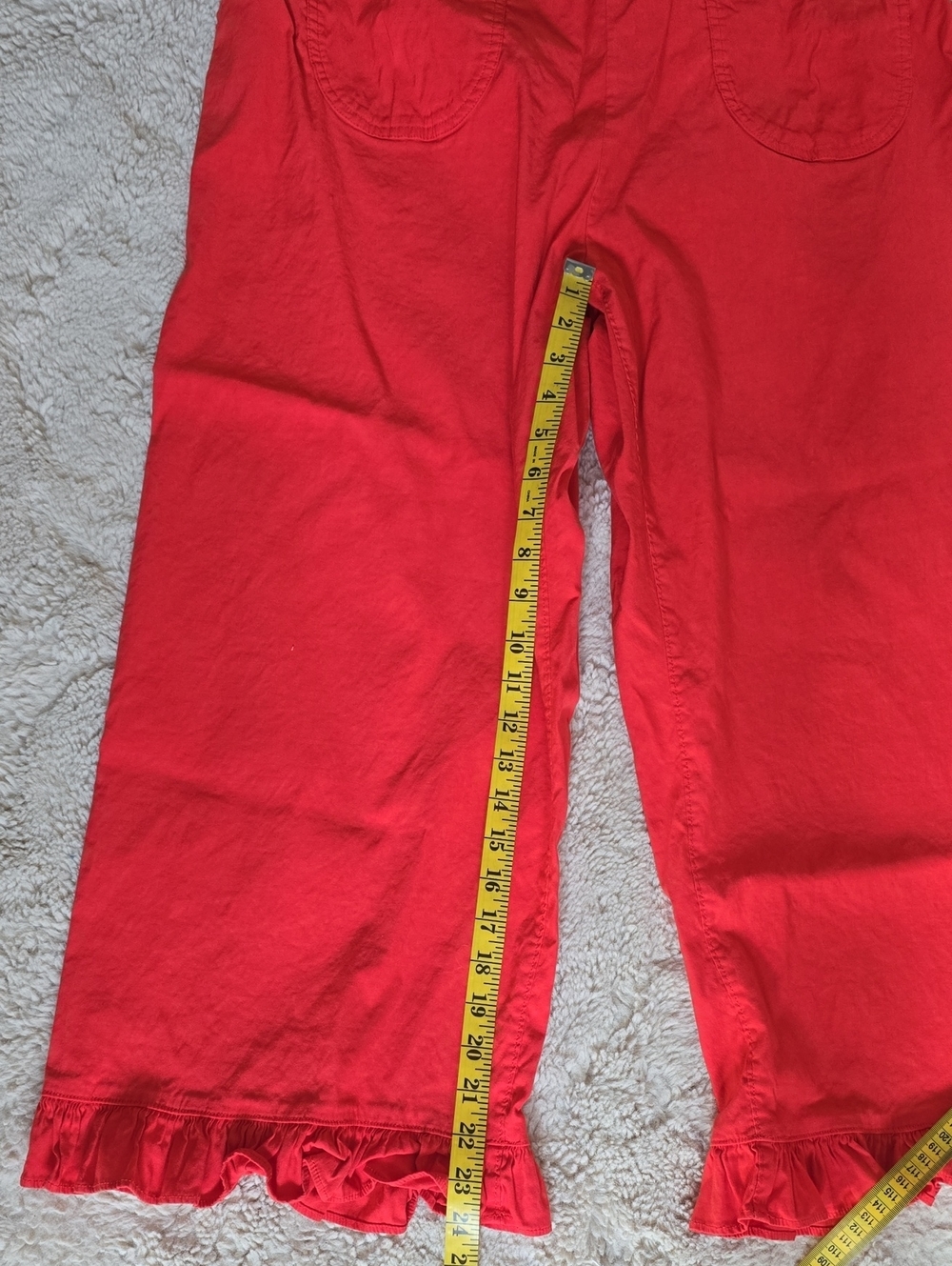 Maeve Red Ruffle-Hem Pajama Pants - Picture 4 of 6
